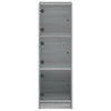 Grauer Schrank mit Glastüren Niculitei 35x37x109cm