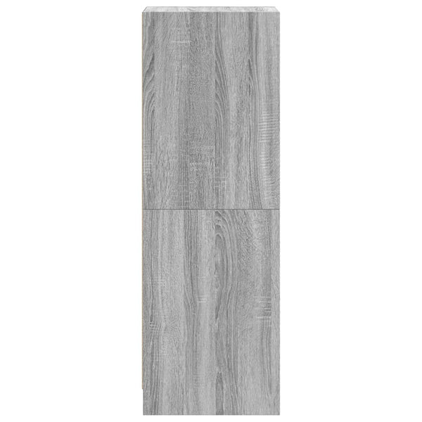 Grauer Schrank mit Glastüren Niculitei 35x37x109cm