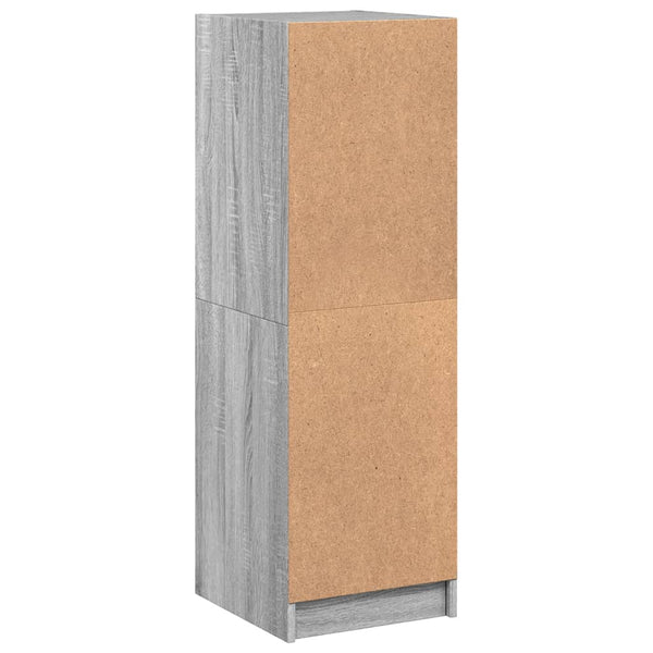 Grauer Schrank mit Glastüren Niculitei 35x37x109cm