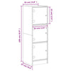 Grauer Schrank mit Glastüren Niculitei 35x37x109cm