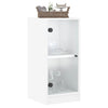 Weißer Beistellschrank Arminda 35x37x75,5cm (mit Glastüren)