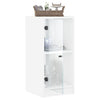 Weißer Beistellschrank Arminda 35x37x75,5cm (mit Glastüren)