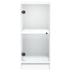 Weißer Beistellschrank Arminda 35x37x75,5cm (mit Glastüren)