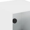 Weißer Beistellschrank Arminda 35x37x75,5cm (mit Glastüren)