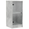 Betongrauer Beistellschrank Arminda 35x37x75,5cm (mit Glastür)
