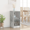 Betongrauer Beistellschrank Arminda 35x37x75,5cm (mit Glastür)