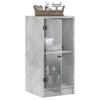 Betongrauer Beistellschrank Arminda 35x37x75,5cm (mit Glastür)