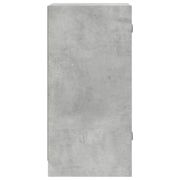 Betongrauer Beistellschrank Arminda 35x37x75,5cm (mit Glastür)