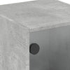 Betongrauer Beistellschrank Arminda 35x37x75,5cm (mit Glastür)