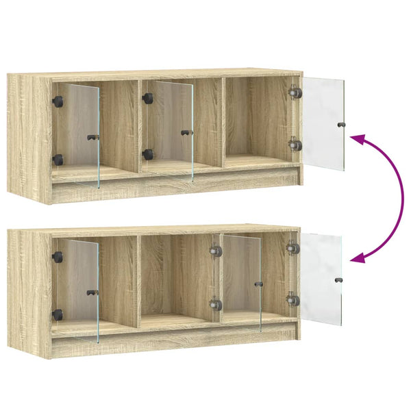 Sonoma-tammi tv-taso Violica 102x37x42cm (lasiovilla)