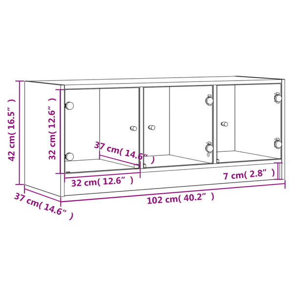 Savutammi tv-taso Violica 102x37x42cm (lasiovilla)