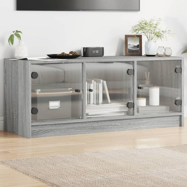 Harmaa tv-taso Violica 102x37x42cm (lasiovilla sonoma)