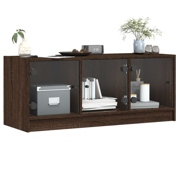 Ruskea tv-taso Violica 102x37x42cm (lasiovilla tammi)