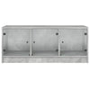 Betongrauer Couchtisch Lura 102x50x42cm (mit Glastür)