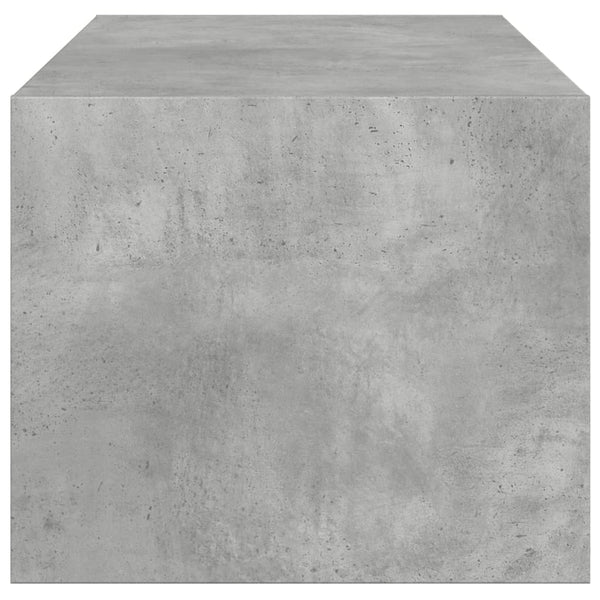 Betongrauer Couchtisch Lura 102x50x42cm (mit Glastür)