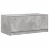 Betongrauer Couchtisch Lura 102x50x42cm (mit Glastür)