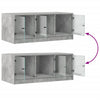 Betongrauer Couchtisch Lura 102x50x42cm (mit Glastür)