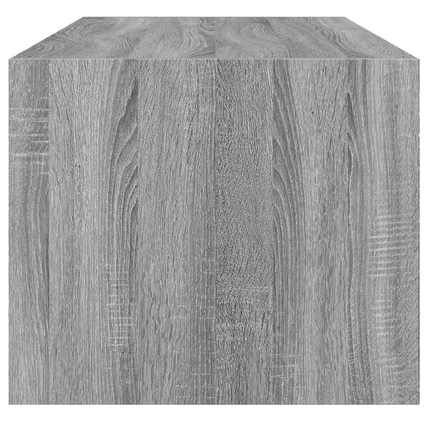 Grauer Couchtisch Lura 102x50x42cm (mit Glastür Sonoma)