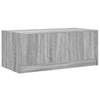 Grauer Couchtisch Lura 102x50x42cm (mit Glastür Sonoma)