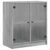 Grauer Beistellschrank Istoric 68x37x75,5cm (mit Glastür Sonoma)