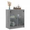 Grauer Beistellschrank Istoric 68x37x75,5cm (mit Glastür Sonoma)