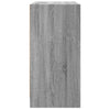 Grauer Beistellschrank Istoric 68x37x75,5cm (mit Glastür Sonoma)