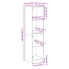 Weißer Schrank mit Glastüren Arvacska 35x37x142cm