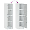 Weißer Schrank mit Glastüren Arvacska 35x37x142cm