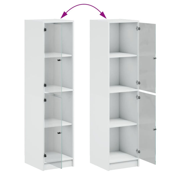 Weißer Schrank mit Glastüren Arvacska 35x37x142cm