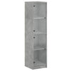 Schrank mit Glastüren betongrau 35x37x142 cm
