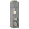 Schrank mit Glastüren betongrau 35x37x142 cm