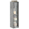 Schrank mit Glastüren betongrau 35x37x142 cm