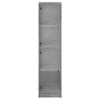 Schrank mit Glastüren betongrau 35x37x142 cm