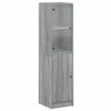 Grauer Schrank mit Glastür Marascu 35x37x142cm (Sonoma)