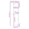 Grauer Schrank mit Glastür Marascu 35x37x142cm (Sonoma)