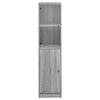 Grauer Schrank mit Glastür Marascu 35x37x142cm (Sonoma)