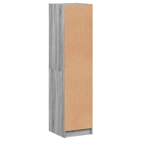 Grauer Schrank mit Glastür Marascu 35x37x142cm (Sonoma)