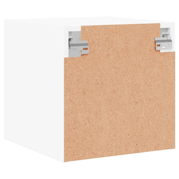 Weiße Nachttische mit Glastüren Nicia 35x37x35cm (2 Stück)