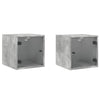 Nachttische Nicia betongrau 35x37x35cm (2 Stk.)