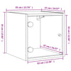 Nachttische Nicia betongrau 35x37x35cm (2 Stk.)
