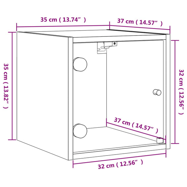 Nachttische Nicia betongrau 35x37x35cm (2 Stk.)