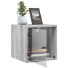 Nachtschrank Nicia 35x37x35cm mit Glastür, grau