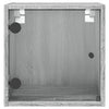 Nachtschrank Nicia 35x37x35cm mit Glastür, grau