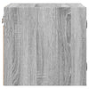 Nachtschrank Nicia 35x37x35cm mit Glastür, grau