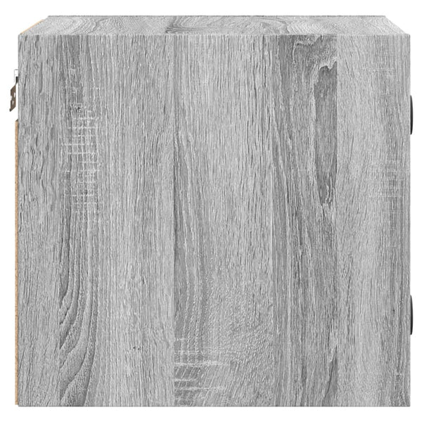 Nachtschrank Nicia 35x37x35cm mit Glastür, grau