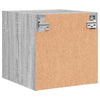Nachtschrank Nicia 35x37x35cm mit Glastür, grau