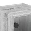Nachtschrank Nicia 35x37x35cm mit Glastür, grau