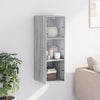 Grauer Wandschrank Pava 35x37x100cm (mit Glastür Sonoma)
