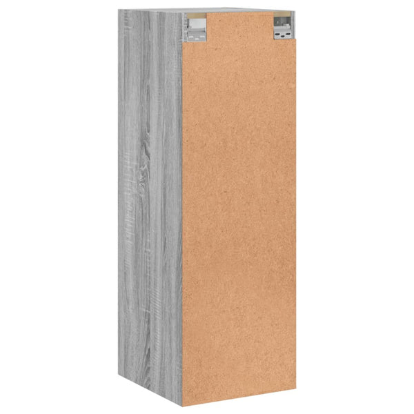 Grauer Wandschrank Pava 35x37x100cm (mit Glastür Sonoma)