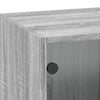 Grauer Wandschrank Pava 35x37x100cm (mit Glastür Sonoma)